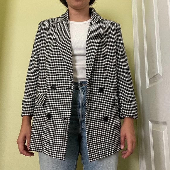 Forever 21 Jackets & Blazers - Forever 21 Black and White Checkered Blazer